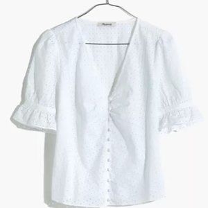 Madewell eyelet daylight top size 4